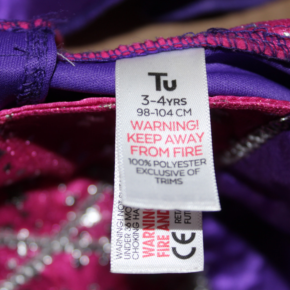 Tu Sainsbury's Purple Pink Sparkly Star Witch Costume Hat Girl's 3-4yrs - Picture 12 of 13